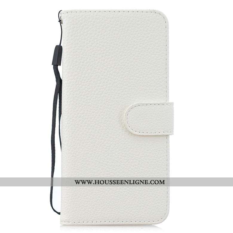 Coque Nokia 4.2 Protection Cuir Étui Blanc Papillon Téléphone Portable Blanche