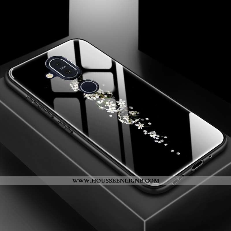 Coque Nokia 8.1 Tendance Silicone Difficile Téléphone Portable Amoureux Membrane Protection Bleu