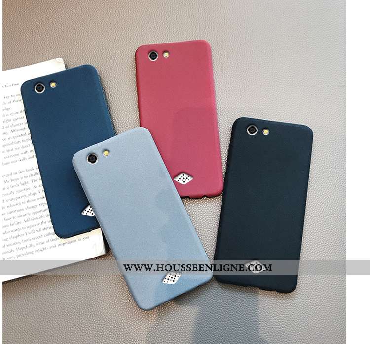 Coque Oppo A31 Personnalité Créatif Téléphone Portable Simple Délavé En Daim Protection Net Rouge Gr