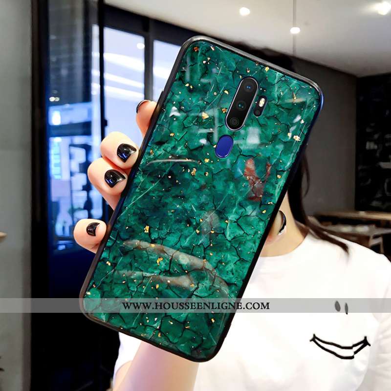 Coque Oppo A5 2020 Personnalité Créatif Verre Net Rouge Étui Protection Miroir