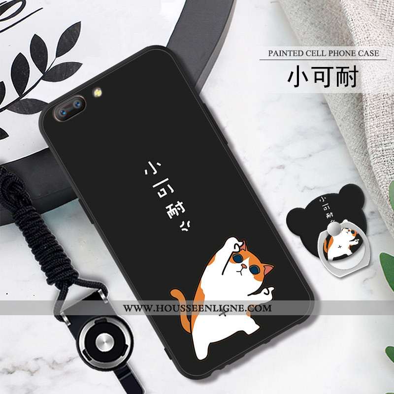 Coque Oppo A5 Fluide Doux Protection Téléphone Portable Noir Étui Incassable