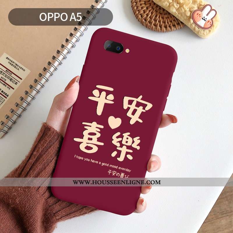 Coque Oppo A5 Silicone Protection Rat Ultra Net Rouge Incassable
