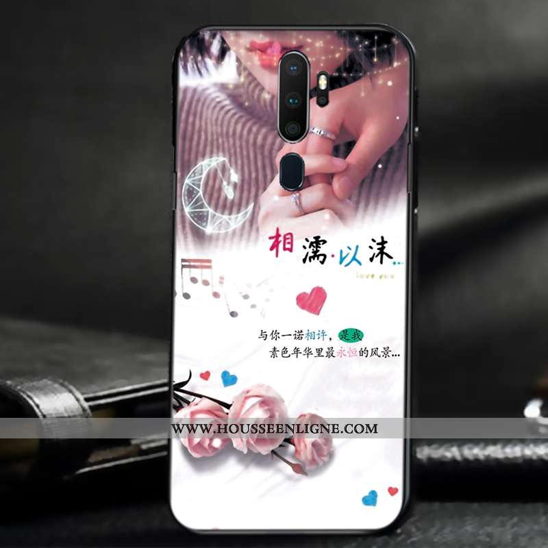 Coque Oppo A9 2020 Créatif Légère Étui Silicone Téléphone Portable Tout Compris Protection Beige
