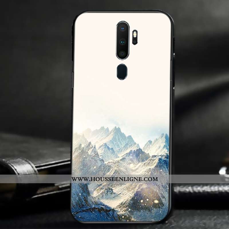 Coque Oppo A9 2020 Créatif Légère Étui Silicone Téléphone Portable Tout Compris Protection Beige