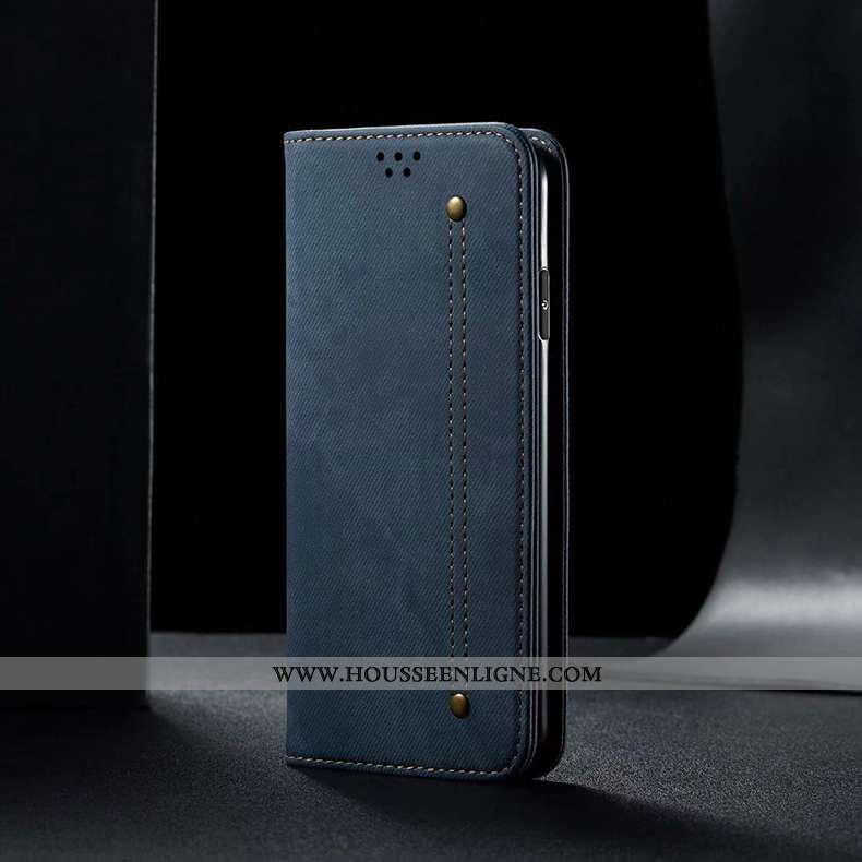 Coque Oppo A91 Personnalité Cuir Étui Protection Silicone Incassable Noir