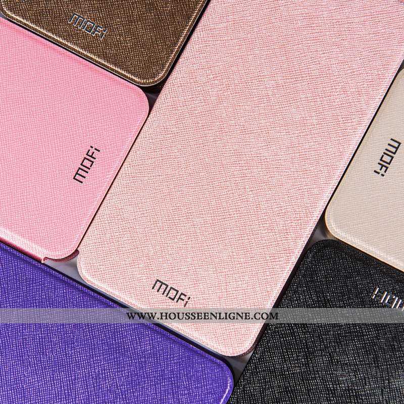 Coque Oppo Ax7 Protection Cuir Rose Étui Simple Silicone