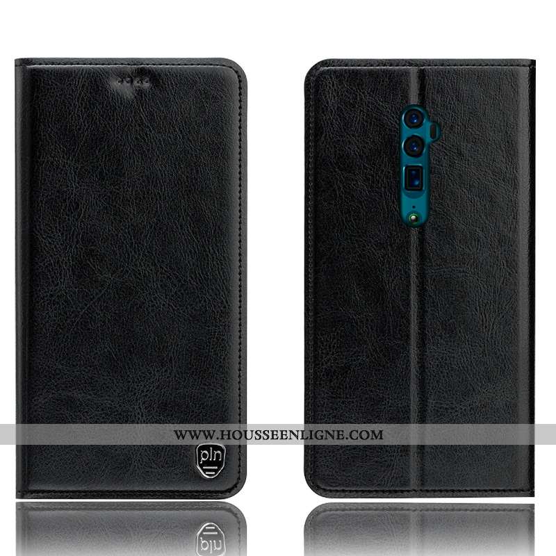 Coque Oppo Reno 10x Zoom Protection Cuir Véritable Incassable Étui Modèle Fleurie Téléphone Portable