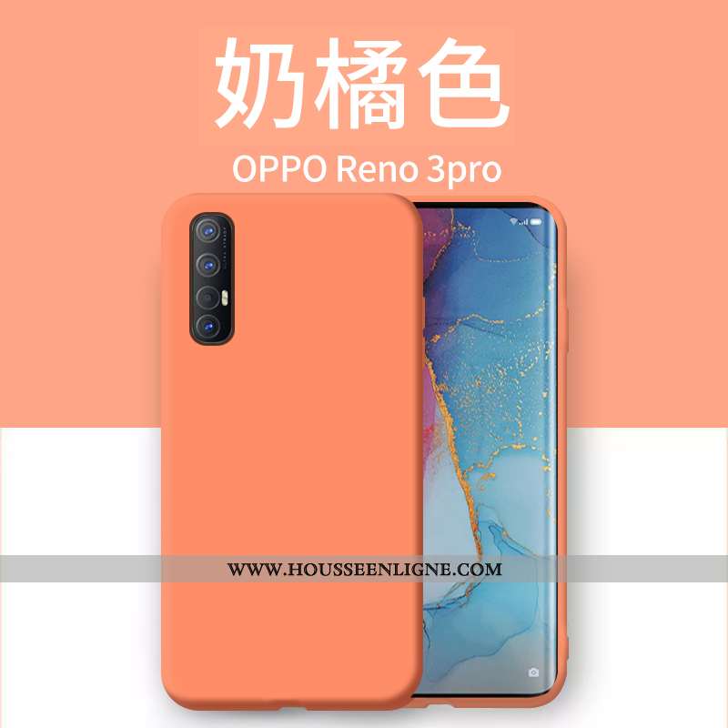 Coque Oppo Reno 3 Pro Légère Silicone Incassable Créatif Ultra Étui Orange