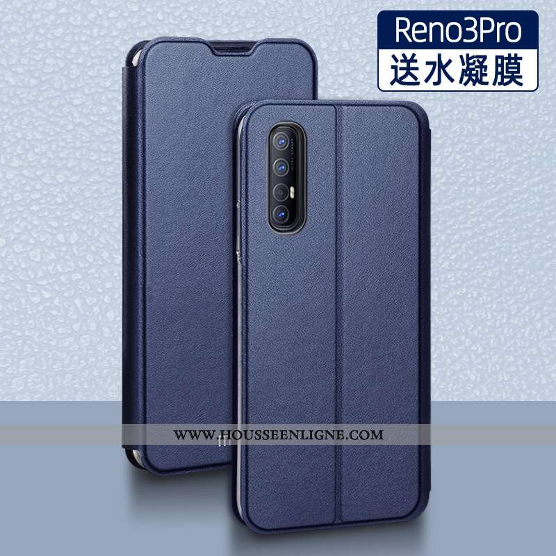 Coque Oppo Reno 3 Pro Protection Cuir Incassable Tout Compris Téléphone Portable Nouveau Noir