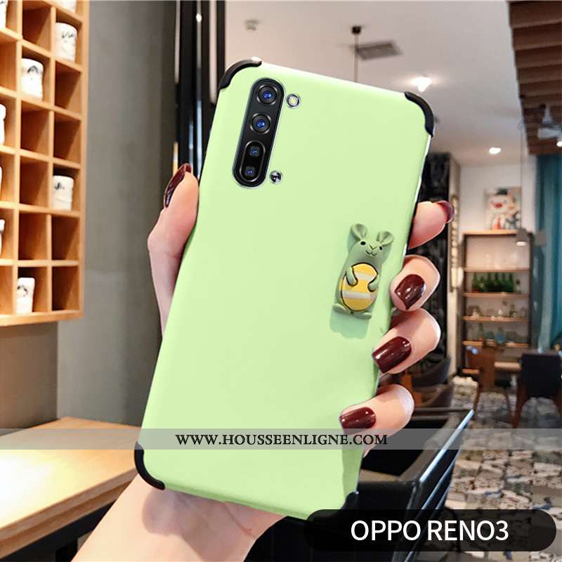 Coque Oppo Reno 3 Protection Personnalité Modèle Fleurie Dimensionnel Téléphone Portable Amoureux Bl