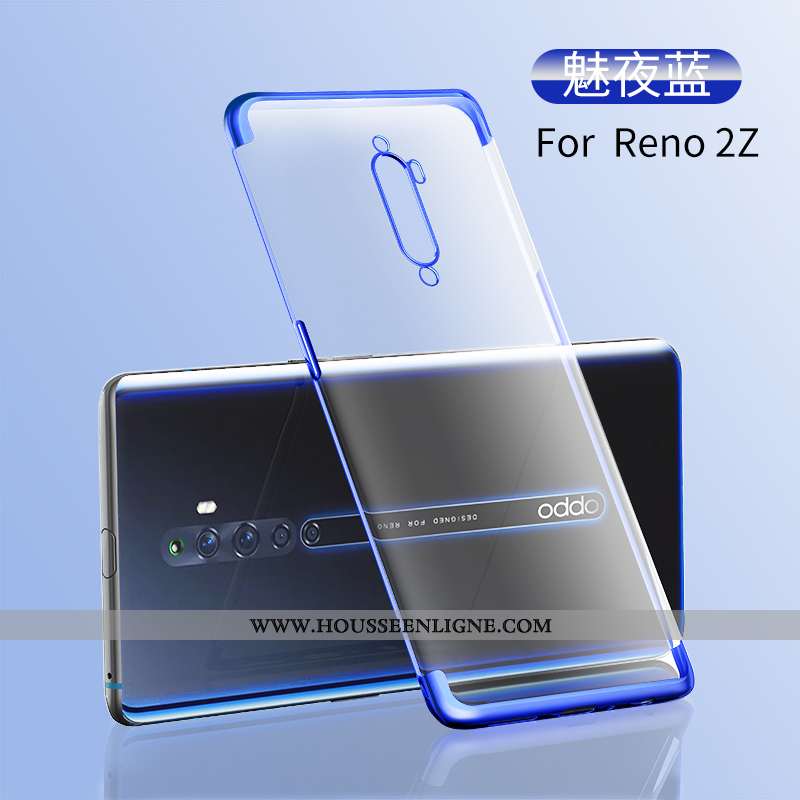 Coque Oppo Reno2 Z Silicone Transparent Haute Légère Tout Compris Net Rouge Argent