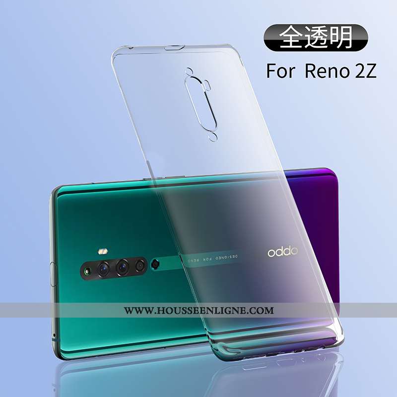 Coque Oppo Reno2 Z Silicone Transparent Haute Légère Tout Compris Net Rouge Argent