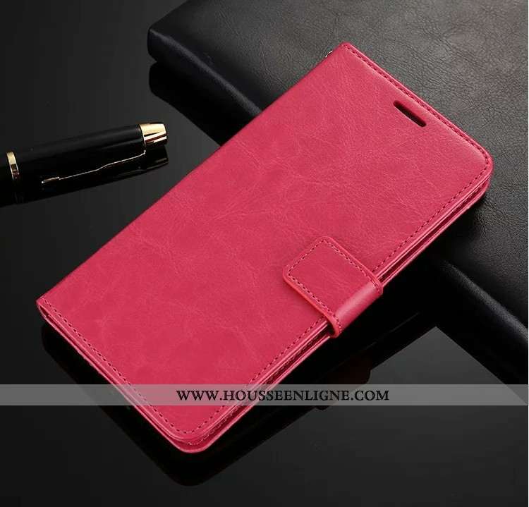 Coque Oppo Rx17 Neo Portefeuille Cuir Carte Marron Téléphone Portable Protection Silicone