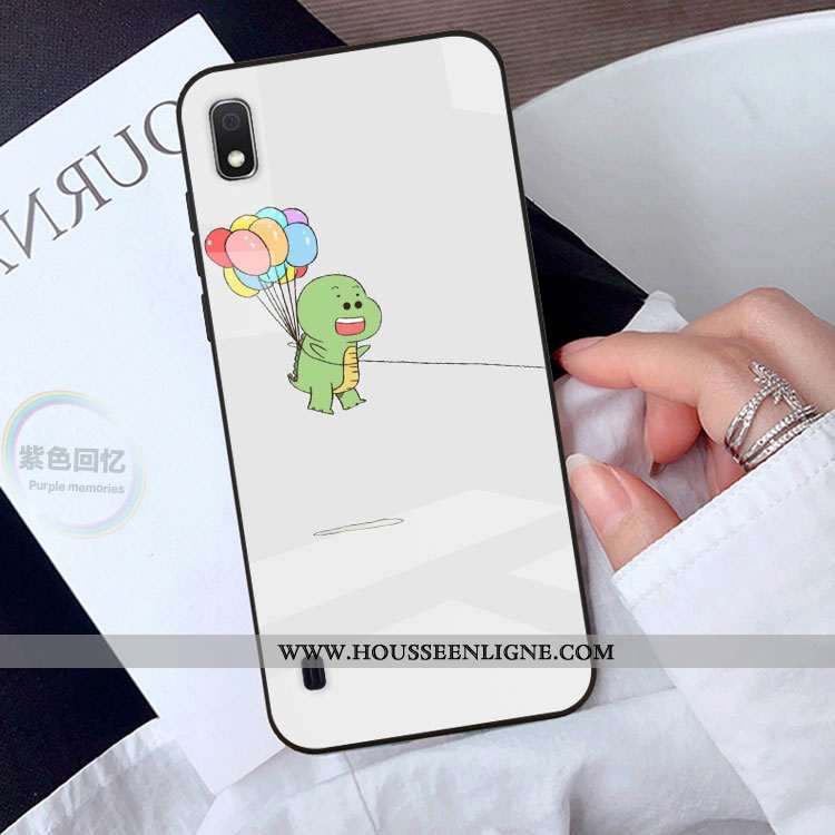 Coque Samsung Galaxy A10 Personnalité Dessin Animé Étoile Rose Verre Téléphone Portable Charmant