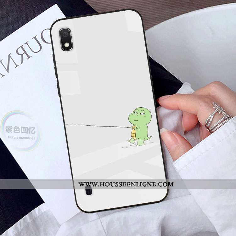 Coque Samsung Galaxy A10 Personnalité Dessin Animé Étoile Rose Verre Téléphone Portable Charmant