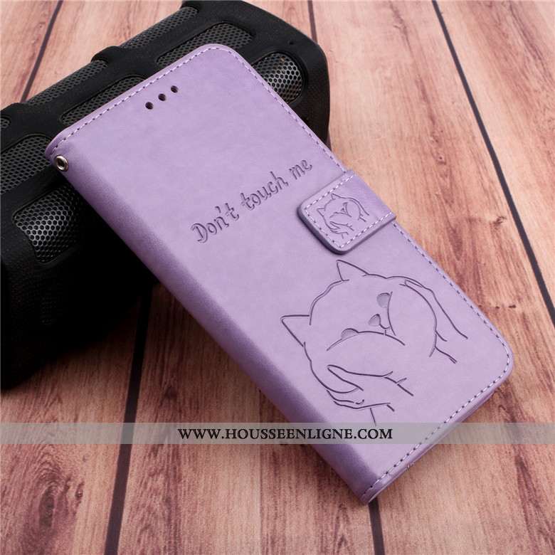 Coque Samsung Galaxy A10 Protection Cuir Incassable Fluide Doux Nouveau Téléphone Portable Violet