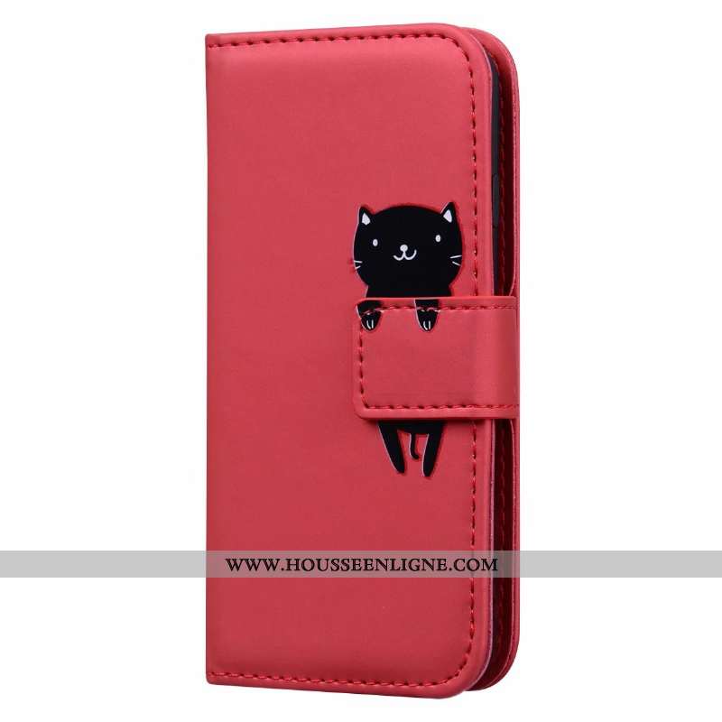 Coque Samsung Galaxy A21s Fluide Doux Protection Rouge Animal Clamshell Étui