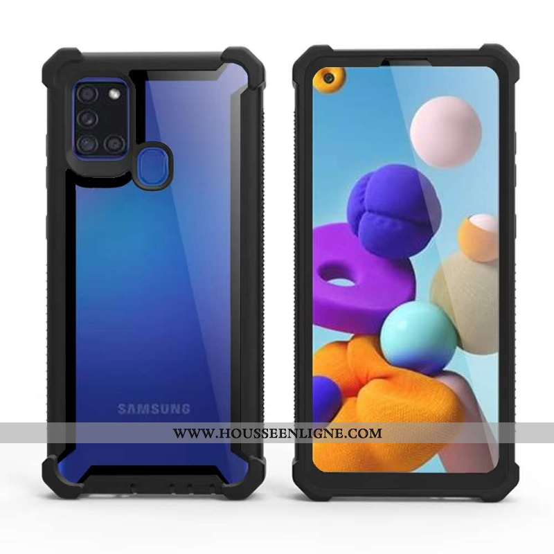 Coque Samsung Galaxy A21s Protection Difficile Vert Tout Compris Téléphone Portable Ballon Étoile Ve