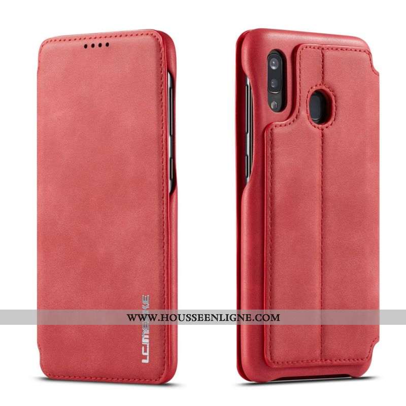 Coque Samsung Galaxy A40 Protection Tendance Rouge Étoile Tout Compris Clamshell Téléphone Portable