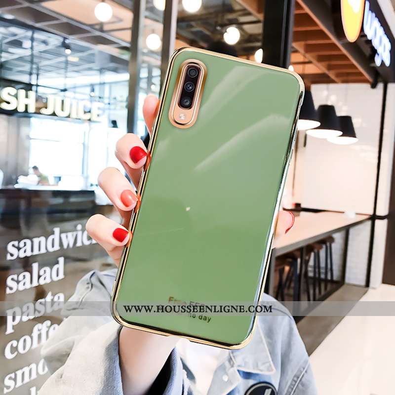 Coque Samsung Galaxy A50 Créatif Ultra Incassable Vert Placage Tout Compris Verte