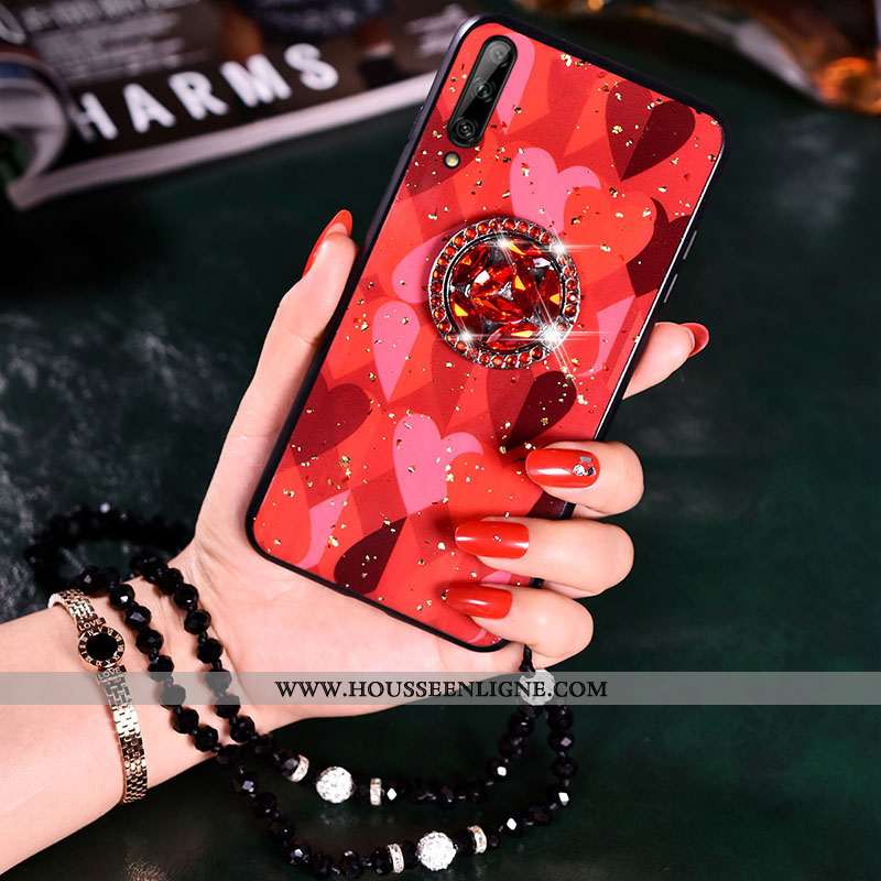 Coque Samsung Galaxy A50 Fluide Doux Silicone Téléphone Portable Europe Rouge Tendance Étoile