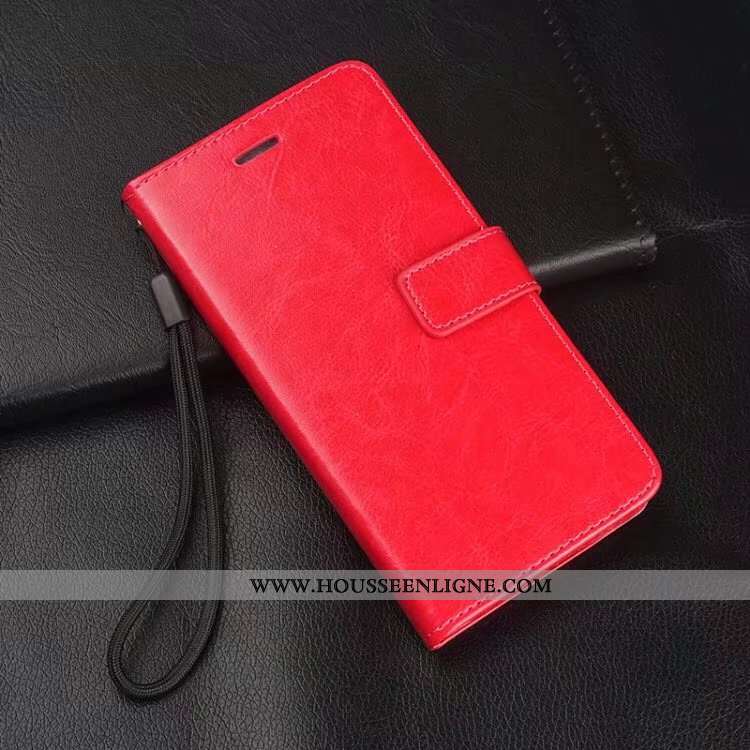Coque Samsung Galaxy A50s Protection Cuir Véritable Étui Rouge Membrane Étoile Téléphone Portable