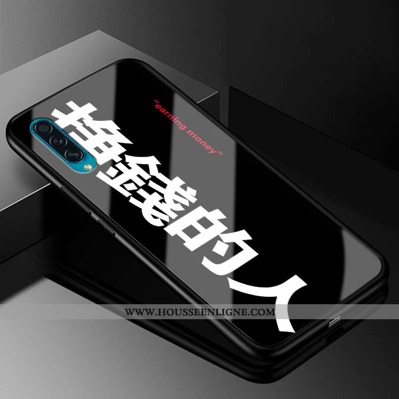 Coque Samsung Galaxy A50s Protection Verre Téléphone Portable Étui Tendance Personnalité Blanche
