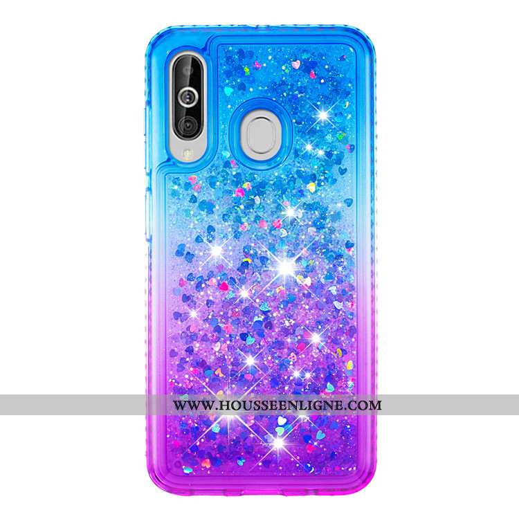 Coque Samsung Galaxy A60 Créatif Étoile Incassable Étui Téléphone Portable Quicksand Bleu