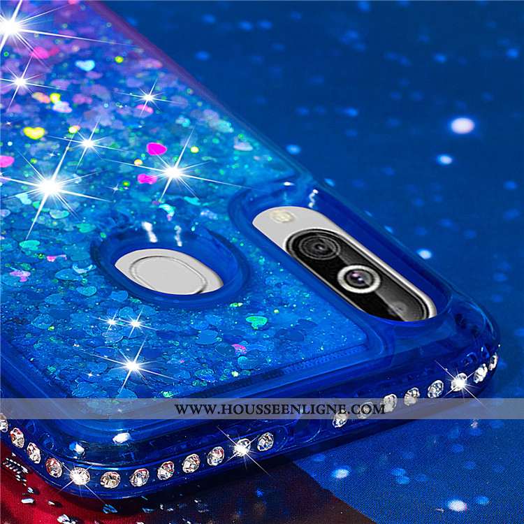 Coque Samsung Galaxy A60 Créatif Étoile Incassable Étui Téléphone Portable Quicksand Bleu
