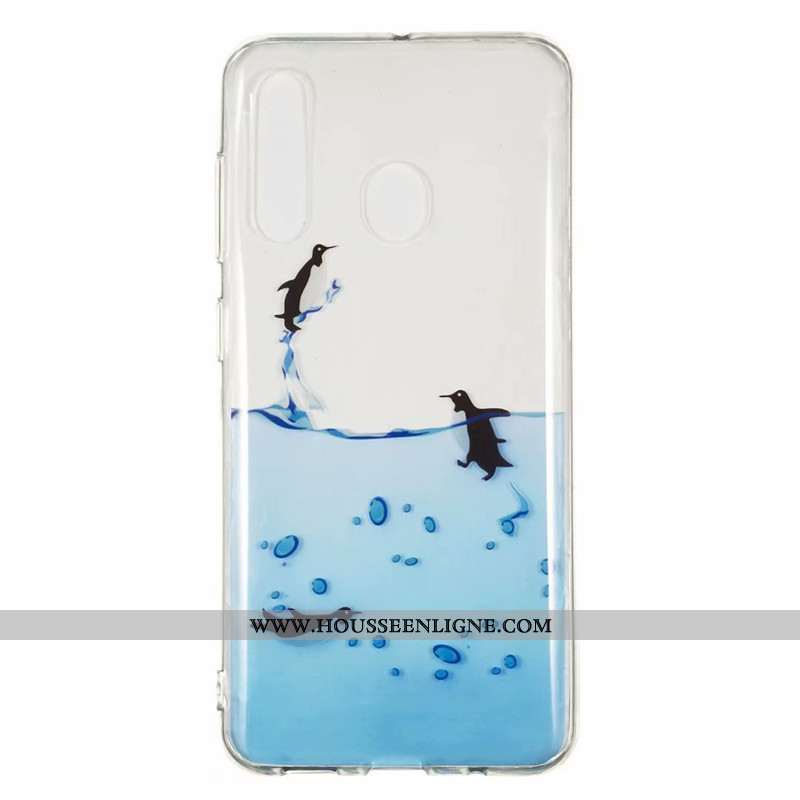 Coque Samsung Galaxy A60 Dessin Animé Fluide Doux Étoile Incassable Téléphone Portable Bleu