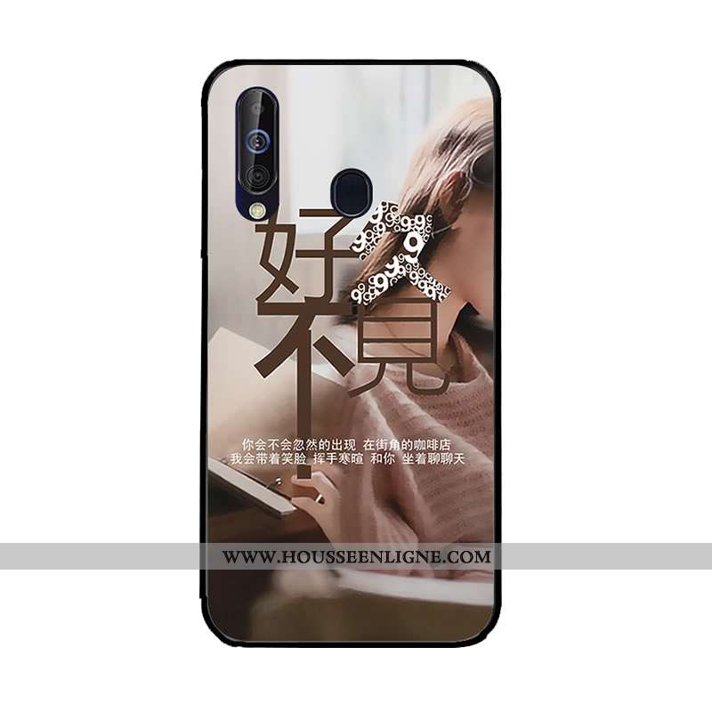 Coque Samsung Galaxy A60 Fluide Doux Protection Couleur Incassable Peinture Téléphone Portable Étui 