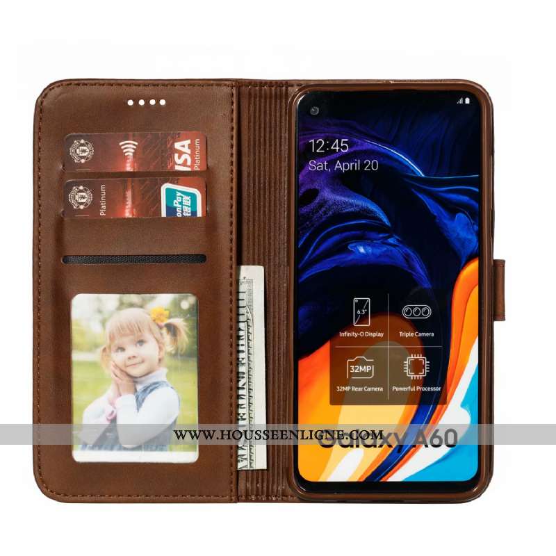 Coque Samsung Galaxy A60 Fluide Doux Silicone Protection Tout Compris Clamshell Étui Téléphone Porta