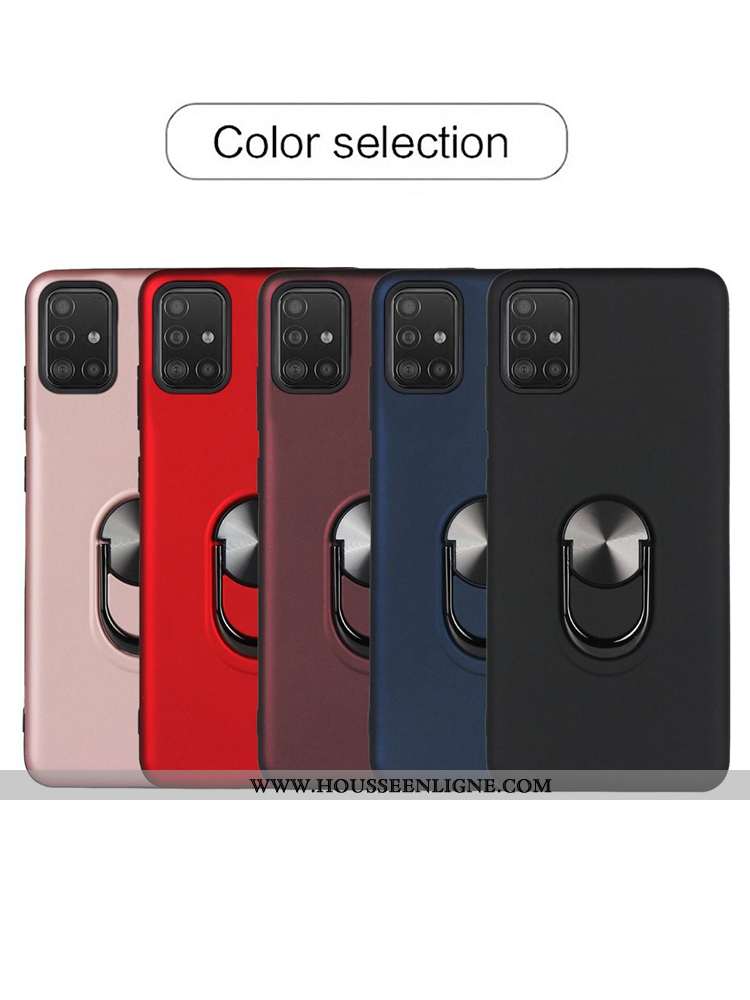 Coque Samsung Galaxy A71 Silicone Protection Tendance Amoureux Net Rouge Téléphone Portable Bleu Fon