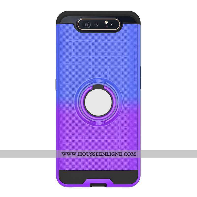 Coque Samsung Galaxy A80 Fluide Doux Protection Tout Compris Étoile Téléphone Portable Violet Étui