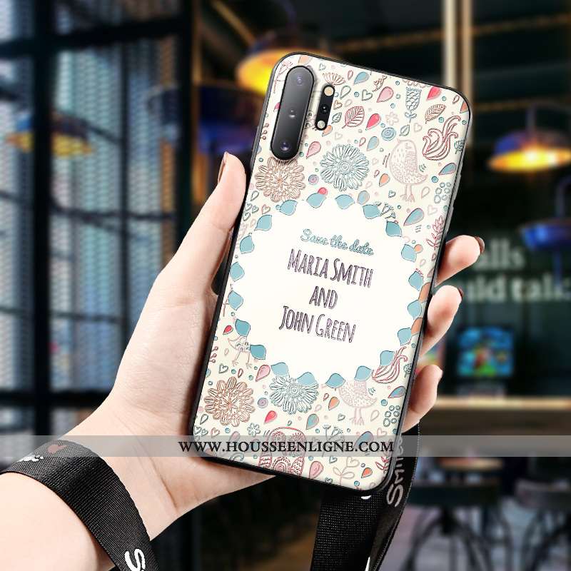 Coque Samsung Galaxy Note 10+ Créatif Gaufrage Silicone Dimensionnel Téléphone Portable Personnalité