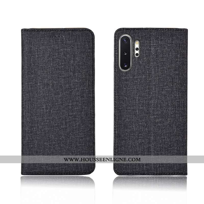Coque Samsung Galaxy Note 10+ Fluide Doux Silicone Étoile Incassable Protection Noir Téléphone Porta