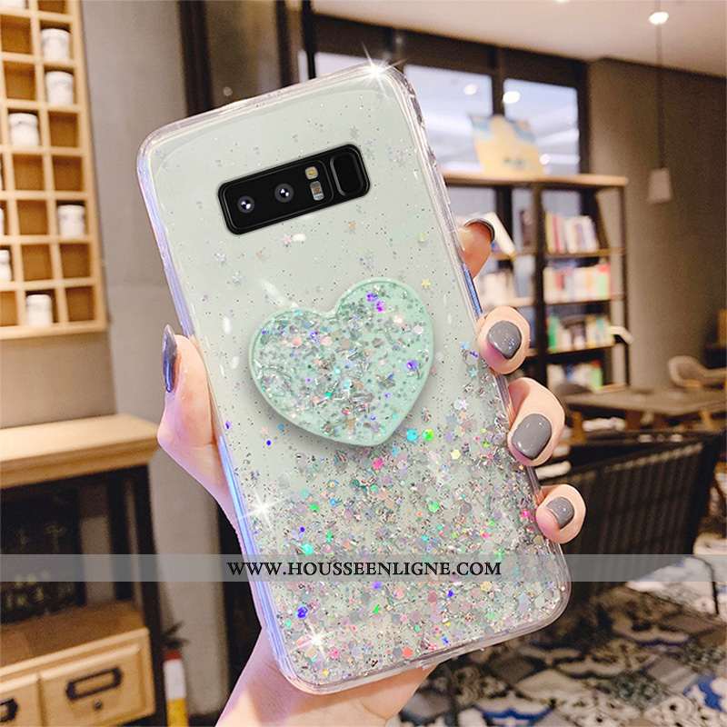 Coque Samsung Galaxy Note 8 Personnalité Créatif Amoureux Frais Téléphone Portable Fluide Doux Verte