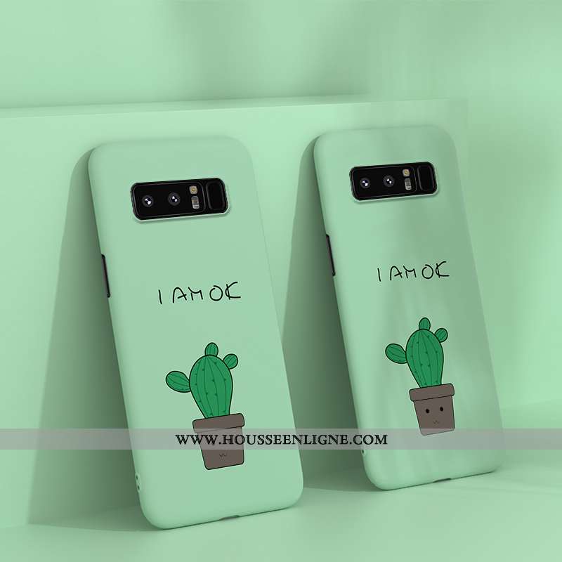 Coque Samsung Galaxy Note 8 Personnalité Créatif Tendance Téléphone Portable Étoile Nouveau Verte