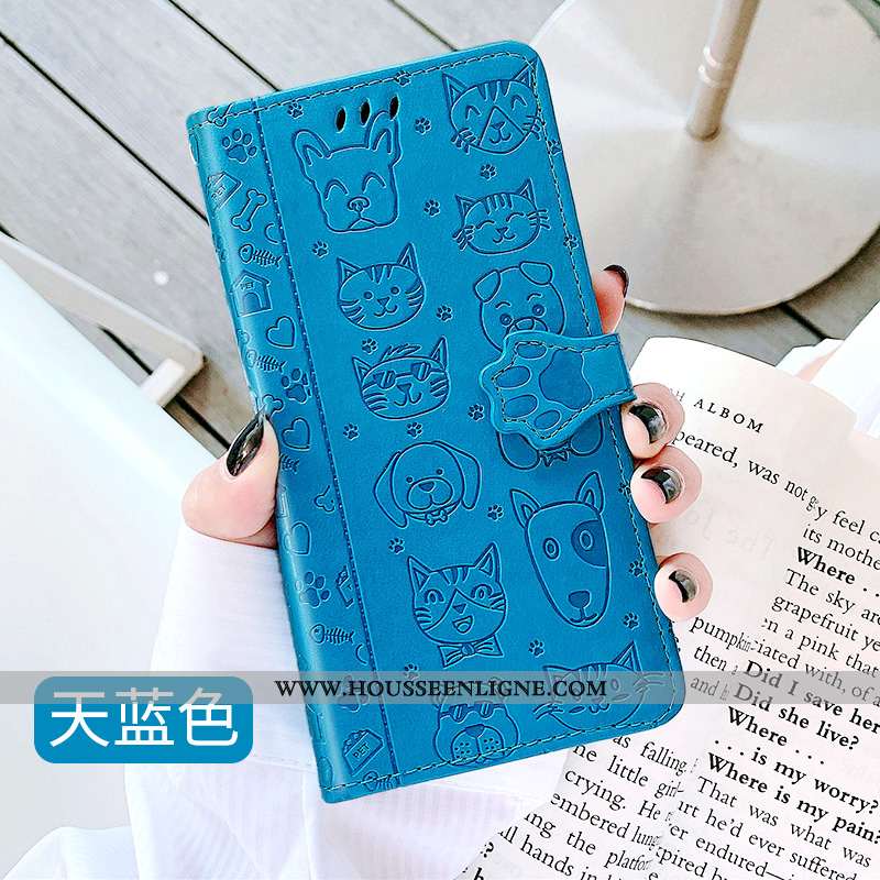 Coque Samsung Galaxy Note 9 Dessin Animé Tendance Chiens Étui Téléphone Portable Cuir Protection Ros