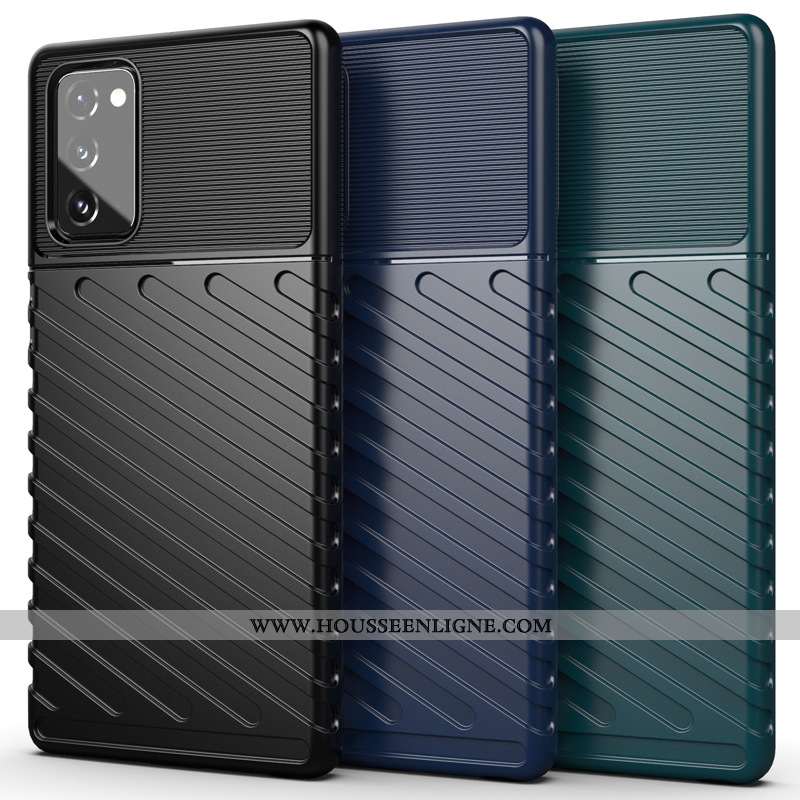 Coque Samsung Galaxy Note20 Silicone Étoile Noir Incassable Téléphone Portable