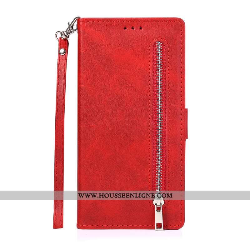 Coque Samsung Galaxy Note20 Ultra Cuir Étoile Téléphone Portable Étui Rouge