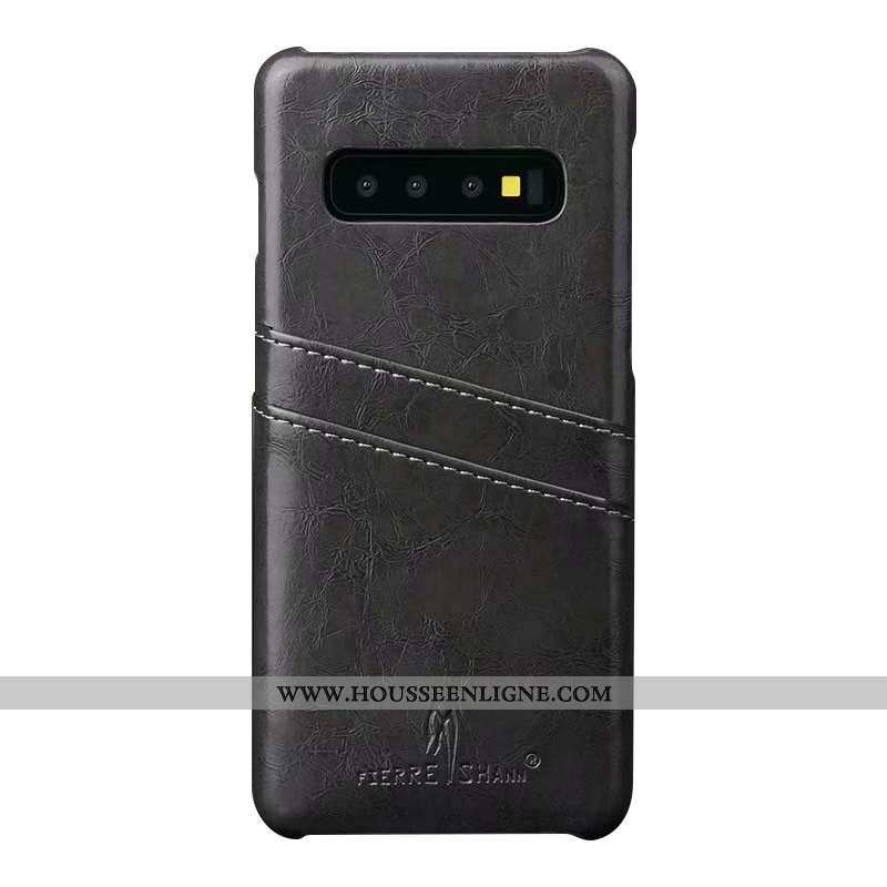 Coque Samsung Galaxy S10 Créatif Tendance Antidérapant Protection Luxe Étui Marque Noir