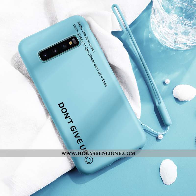 Coque Samsung Galaxy S10 Créatif Ultra Tendance Net Rouge Nouveau Téléphone Portable Bleu