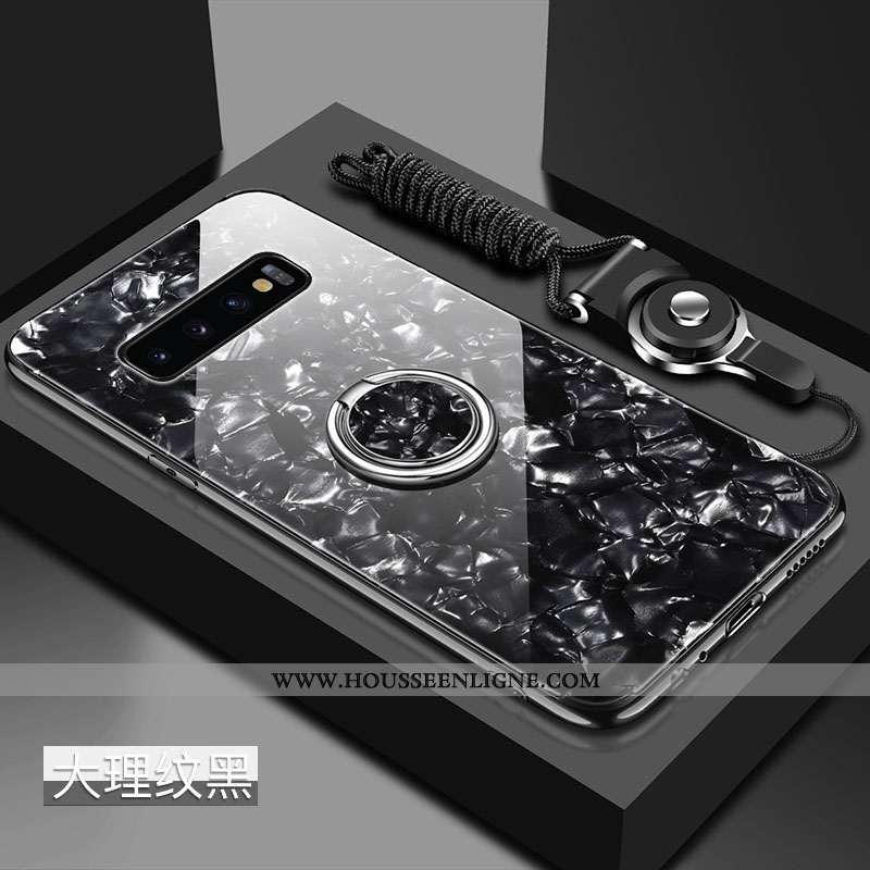 Coque Samsung Galaxy S10+ Fluide Doux Silicone Incassable Étui Coquille Téléphone Portable Noir