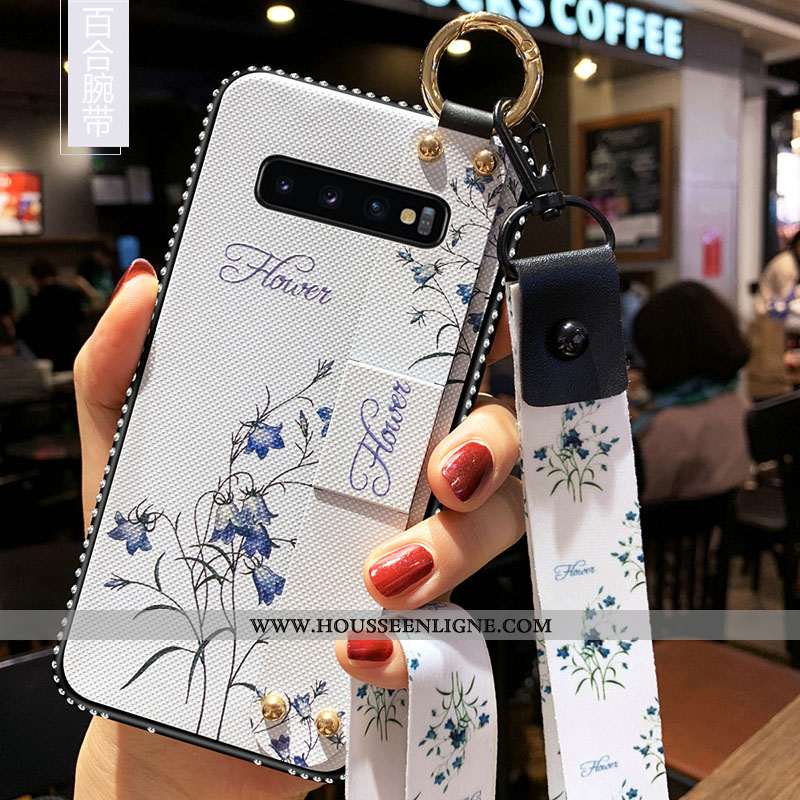 Coque Samsung Galaxy S10+ Protection Tendance Téléphone Portable Rose Fluide Doux Incassable Étui