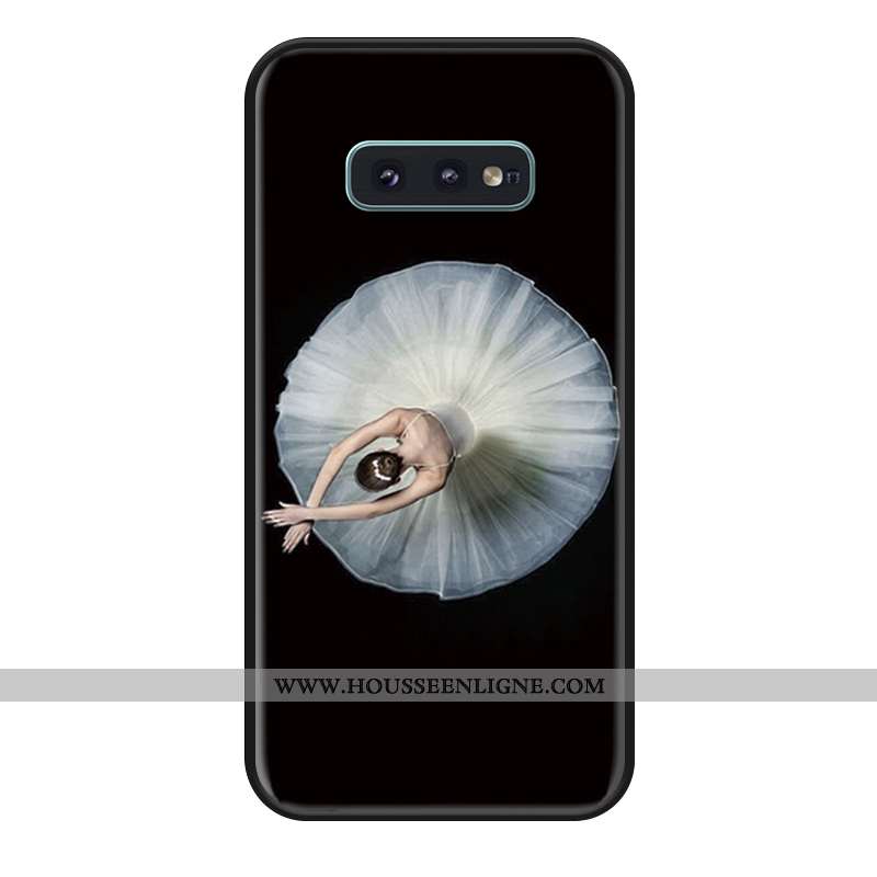 Coque Samsung Galaxy S10e Silicone Ornements Suspendus Ballet Téléphone Portable Noir Incassable Éto