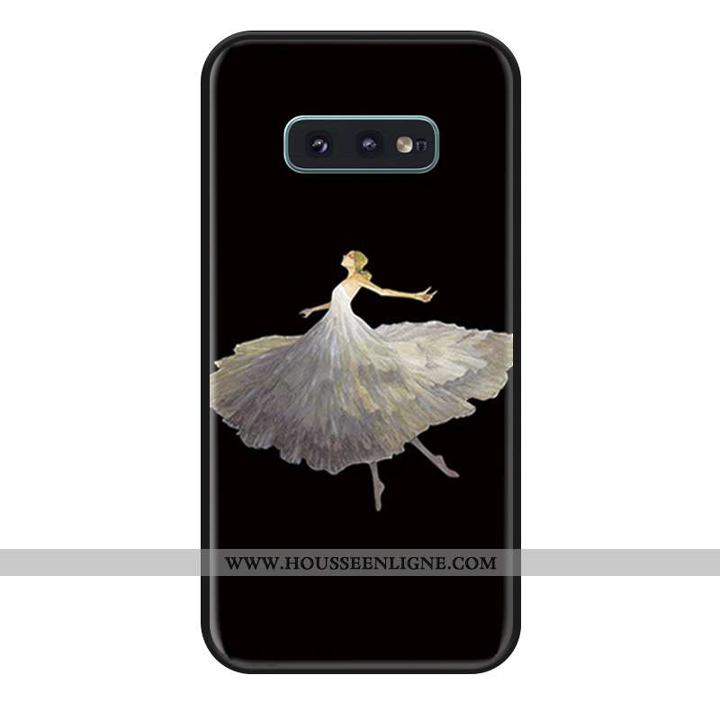 Coque Samsung Galaxy S10e Silicone Ornements Suspendus Ballet Téléphone Portable Noir Incassable Éto