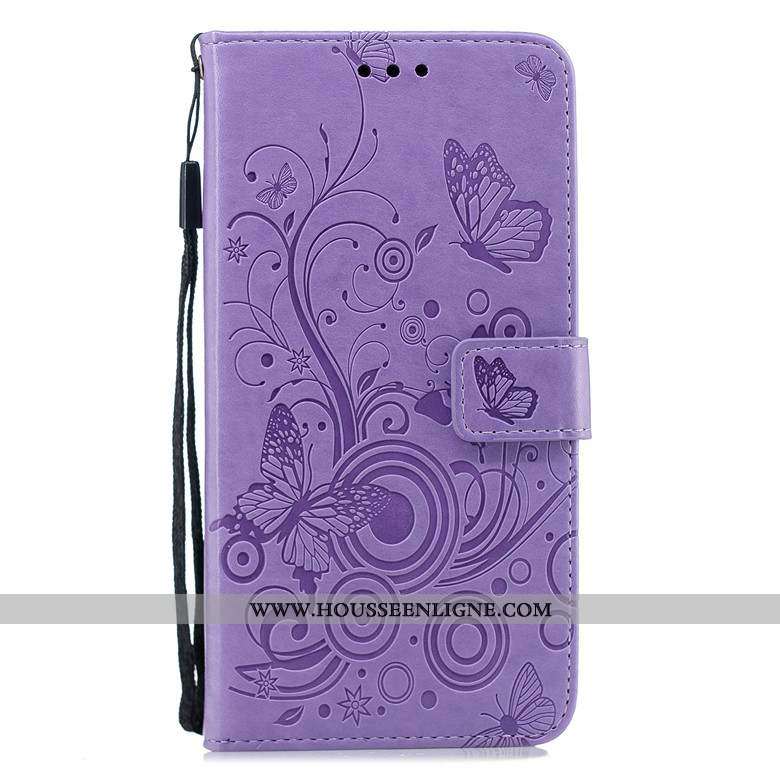 Coque Samsung Galaxy S20 Cuir Protection Étui Fleurs De Papillons Rouge Housse Incassable