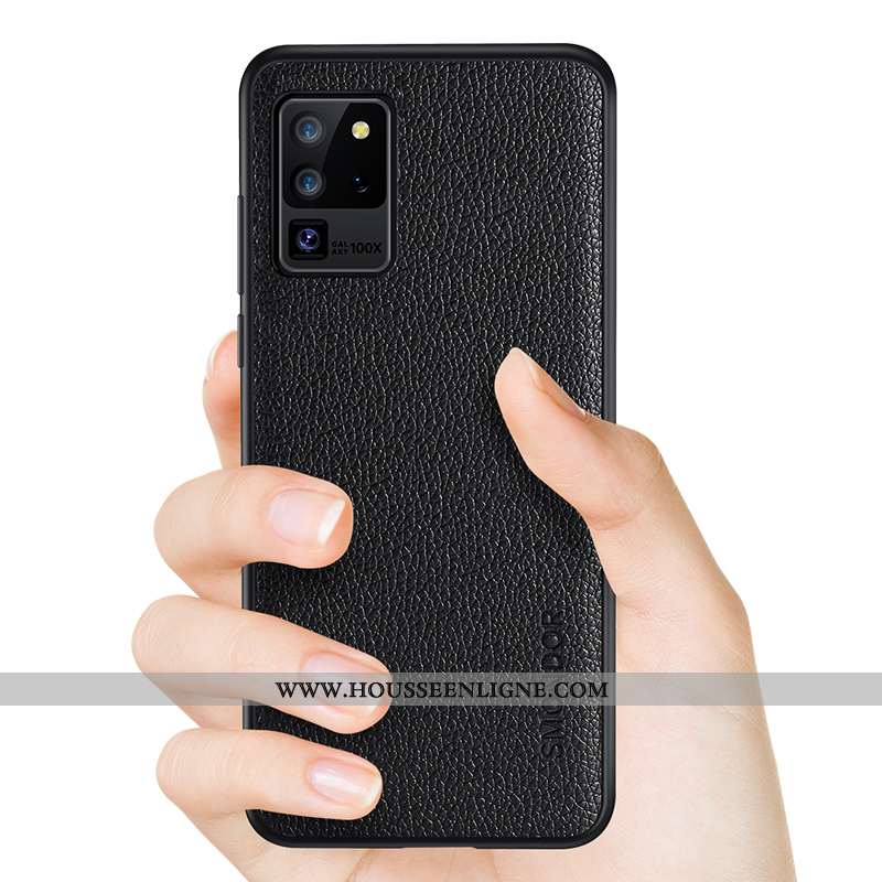 Coque Samsung Galaxy S20 Ultra Créatif Fluide Doux Téléphone Portable Étoile Étui Noir Net Rouge