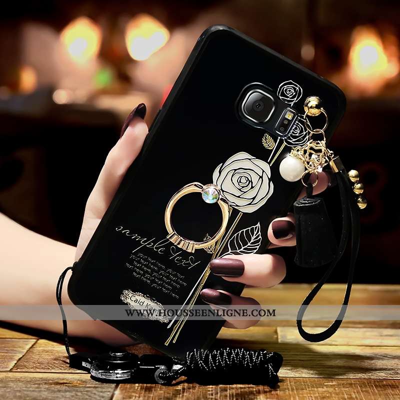 Coque Samsung Galaxy S6 Tendance Personnalité Noir Téléphone Portable Étoile